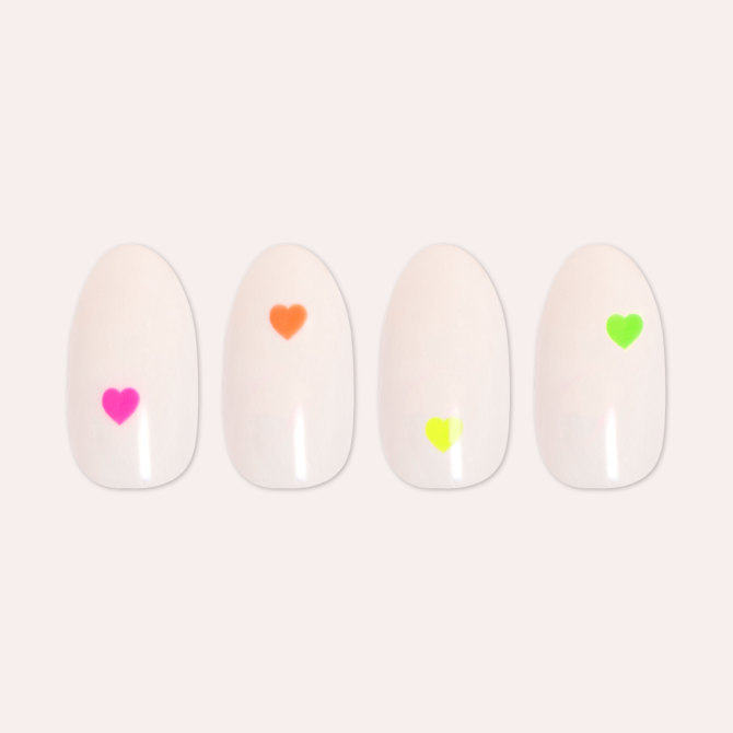 Neon Hearts | Oval | Medium